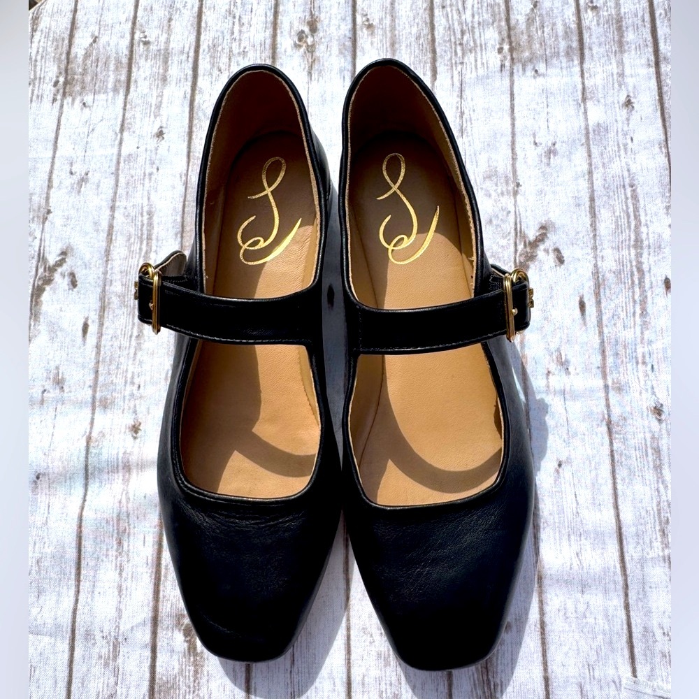 Sam Edelman Black Flats with Strap